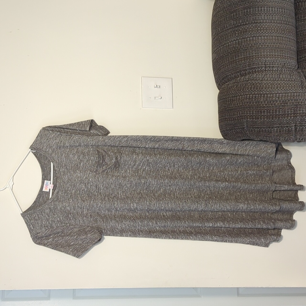 LulaRoe woman's Gray short sleeve dress size small